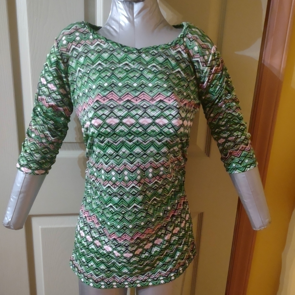 Uniti Stretch Size Medium woman blouse shirt top
